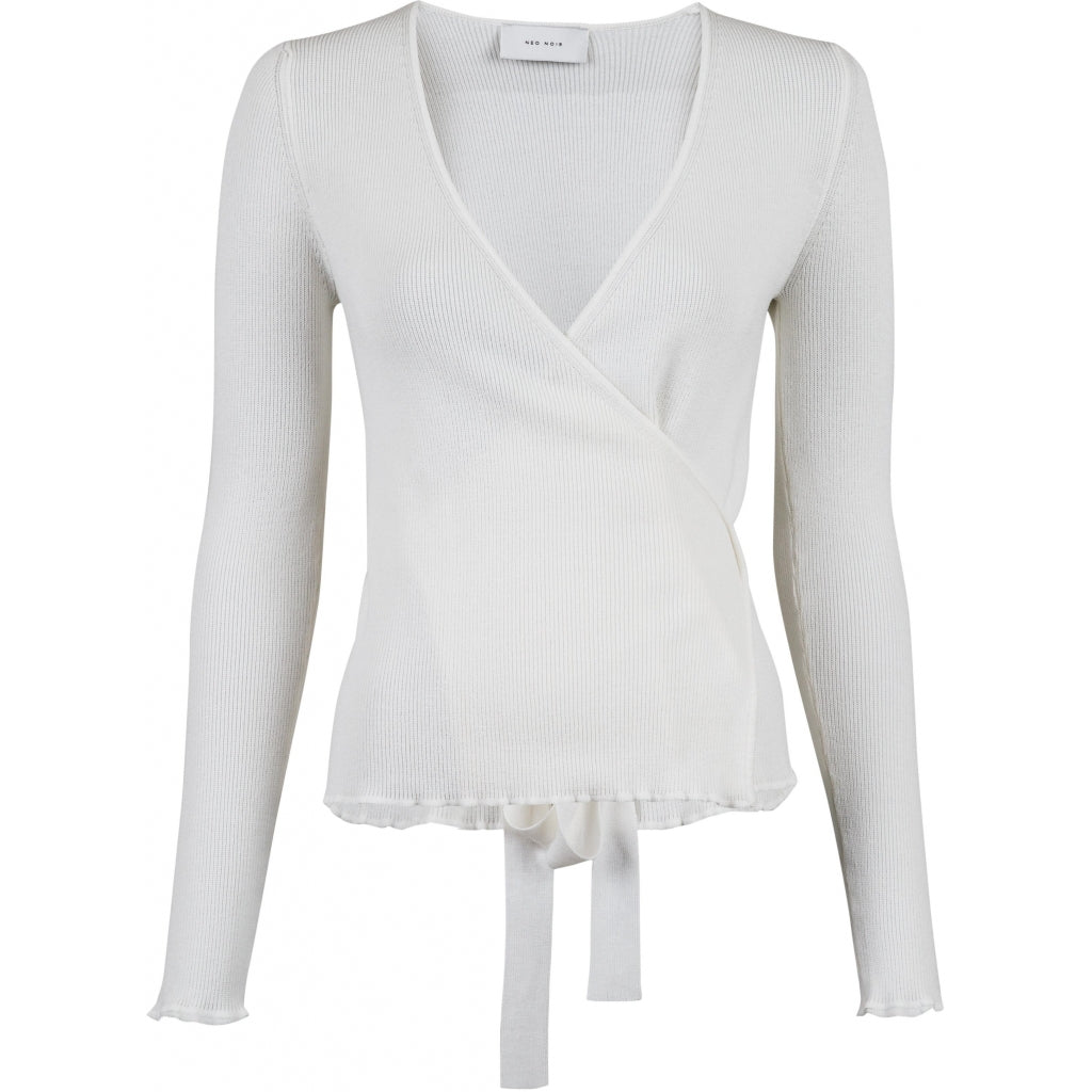 Neo Noir Tilly wrap knit blouse Knit Off white
