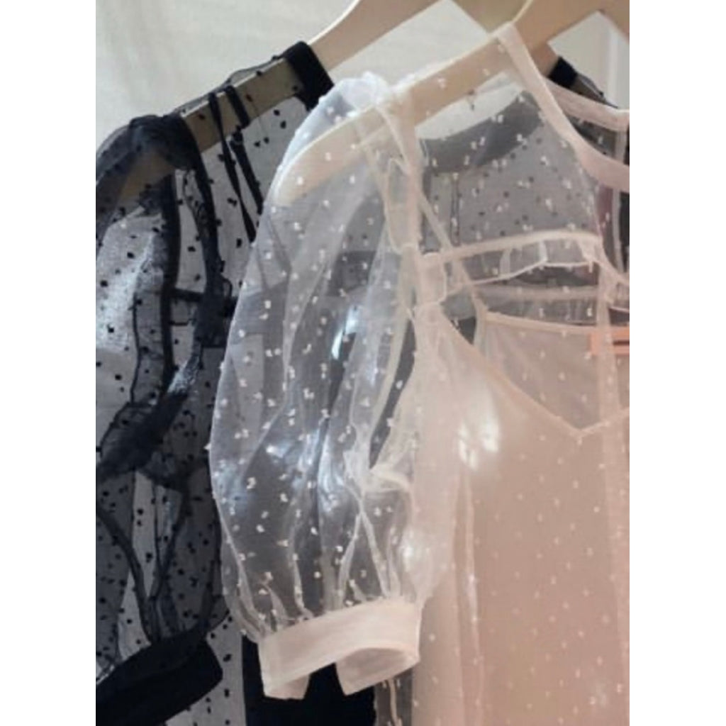 Custommade Vina tee blouse Skjorter og bluser Whisper white