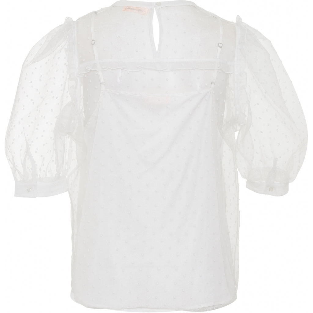 Custommade Vina tee blouse Skjorter og bluser Whisper white