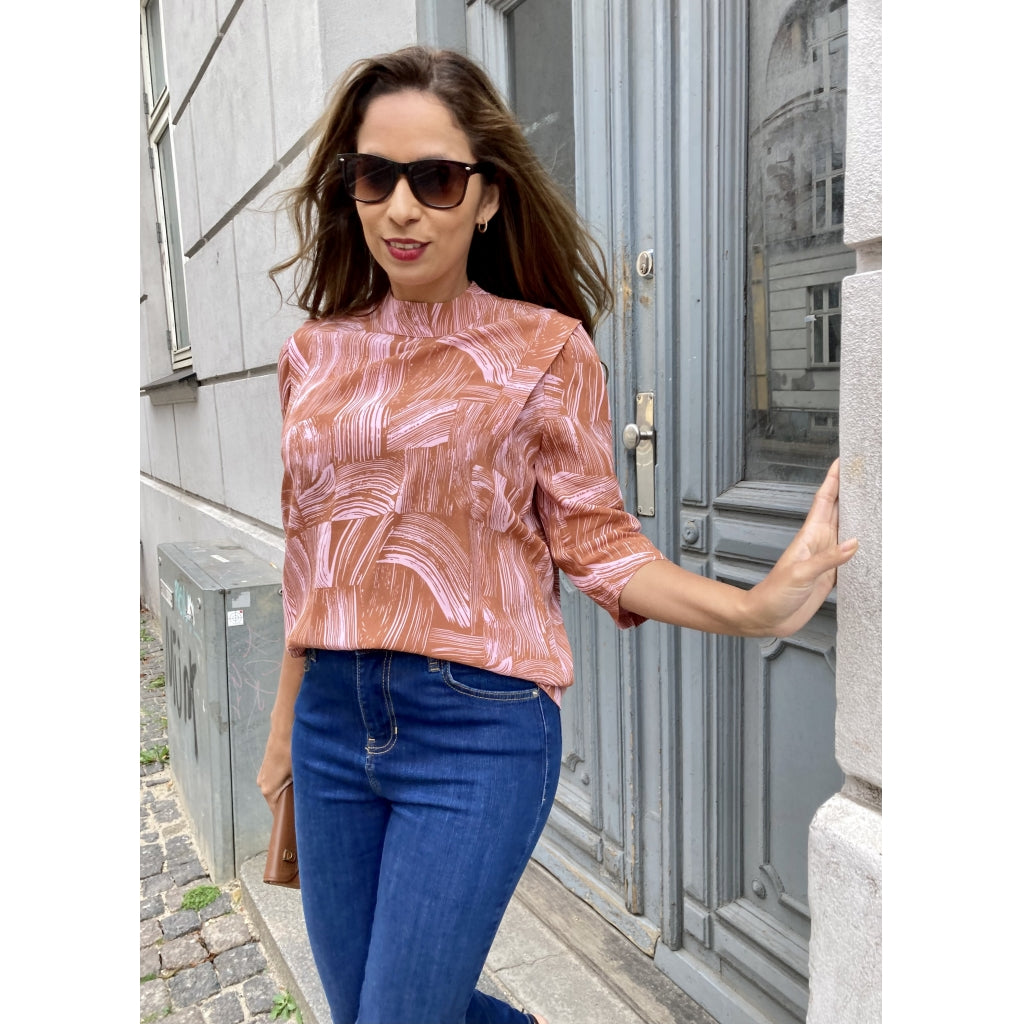 NORR Woody top Skjorter og bluser Pink print