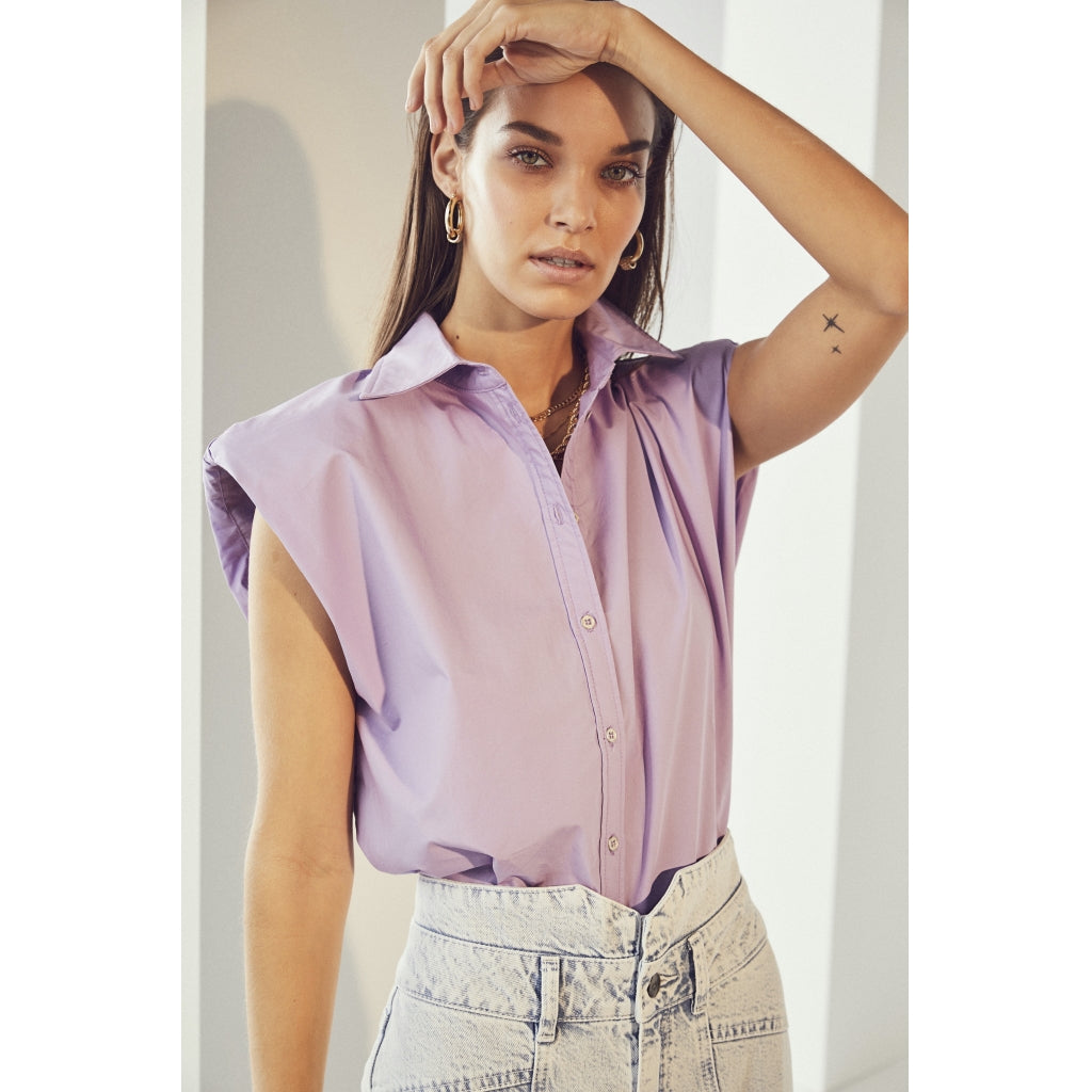 Co'couture Yates boxer shoulder shirt Skjorter og bluser Purple