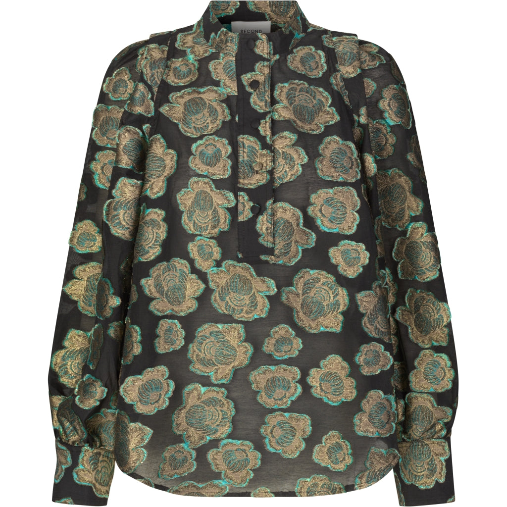 Second Female Yella blouse Skjorter og bluser Castor grey