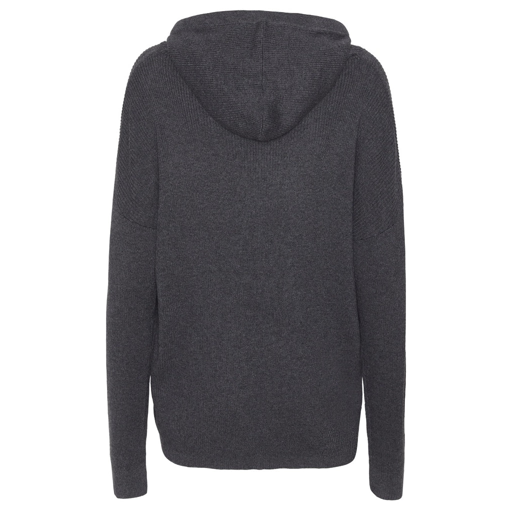 Cozy by JZ Yes please hoodie Knit Dark grey melange