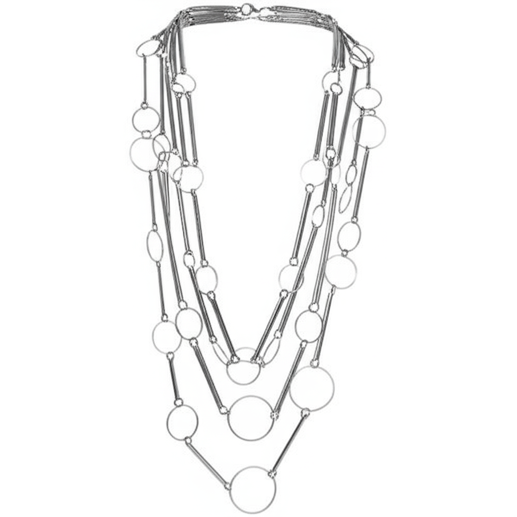 dansk smykkekunst - halskæde - 9C6198, elegant og luksuriøst design.