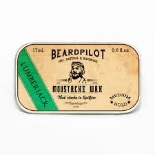 Beardpilot Lumberjack 17 ml voks i rektangulær beholder.