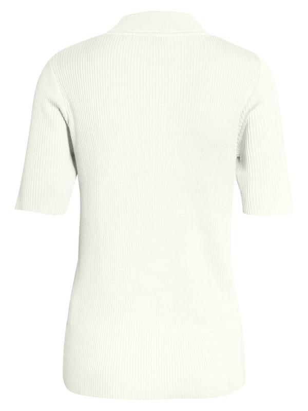 Signature t-shirt knit 201005 med korte ærmer i hvid.