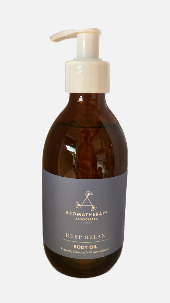 Aromatherapy Associates Deep Relax kropsolie, 240 ml flaske.