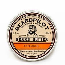 Beardpilot Explorer 100ml beholder med mand-logo.