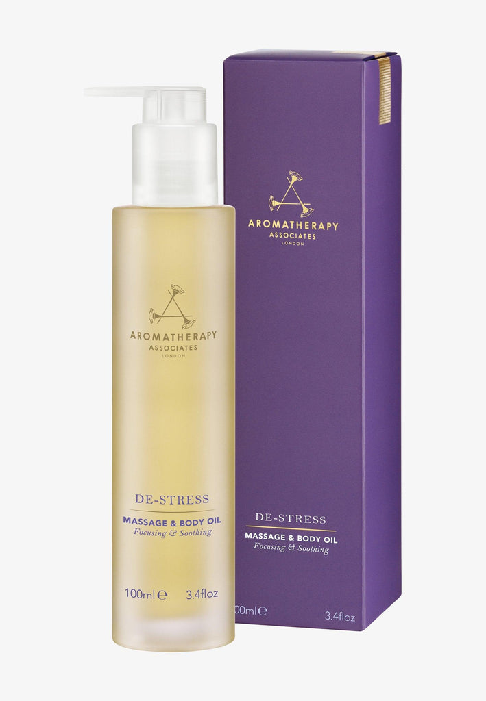 Aromatherapy Associates De-stress Muscle body oil 240 ml flaske.