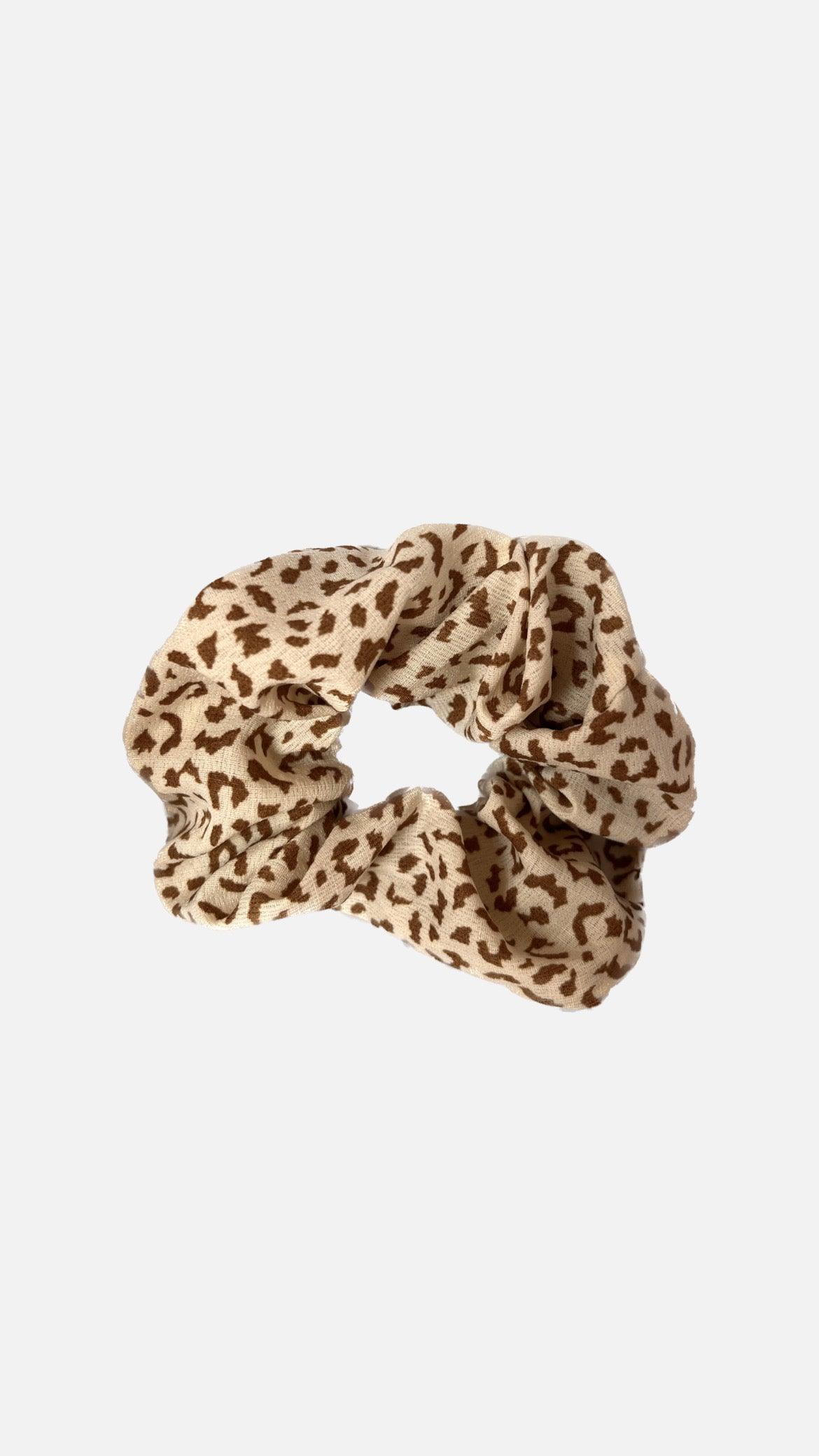 scrunchie hvid med print - Damernes Outlet