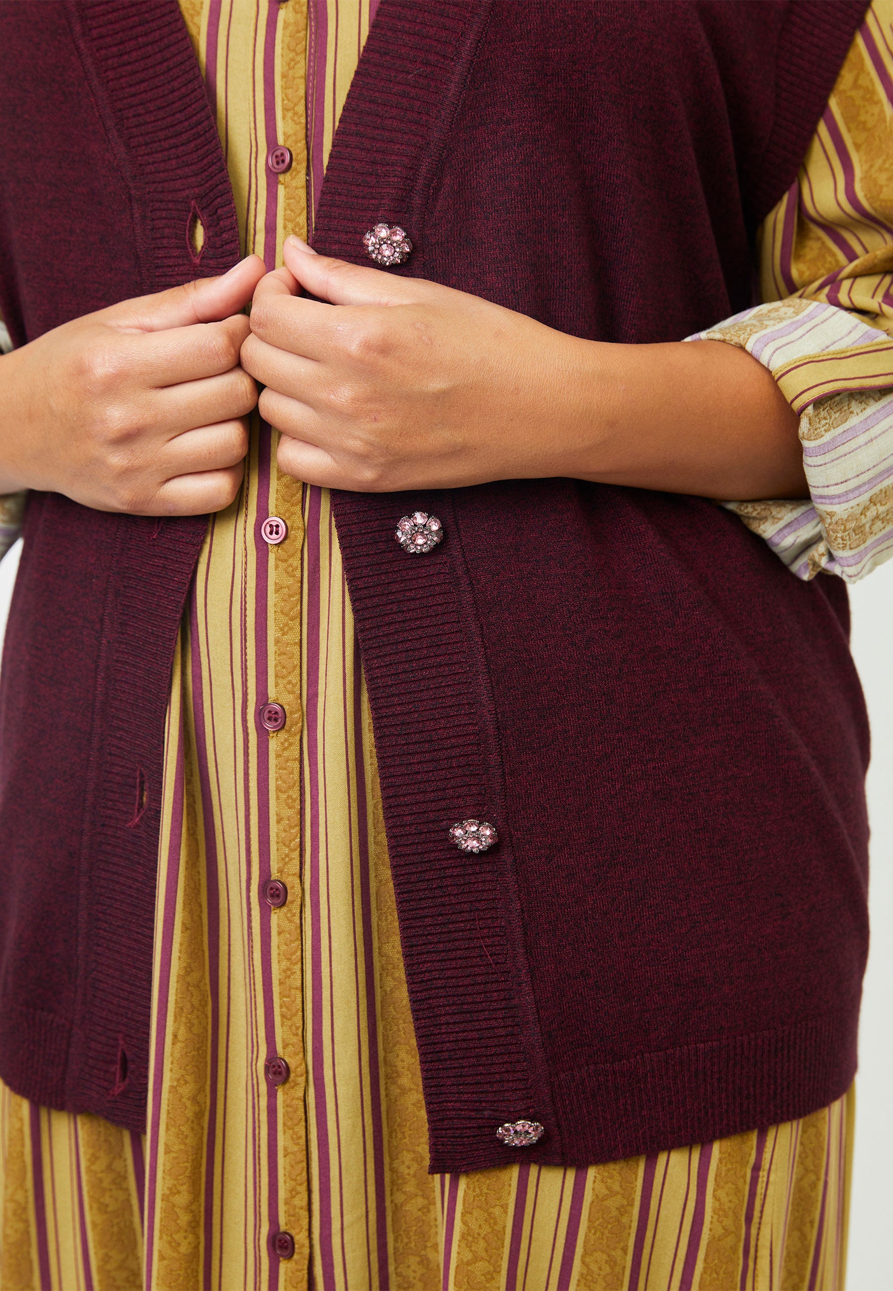Adia ADAbric Knit Cardigan 5579 Burgundy