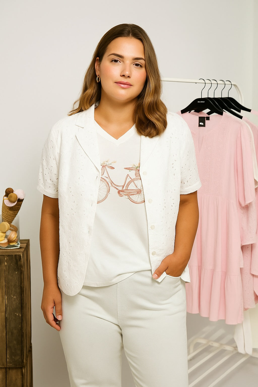 Adia ADCabrina Skjortebluser 9000 WHITE