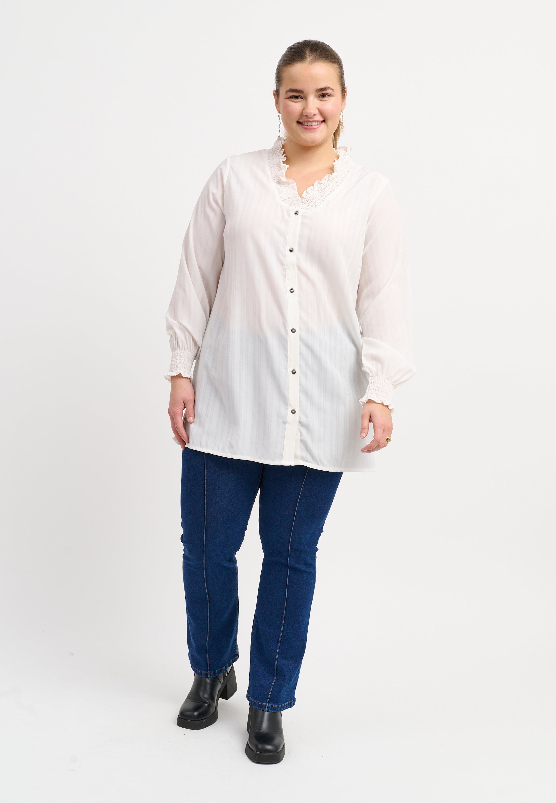 Adia ADDaina Skjortebluser 1000 OFF WHITE