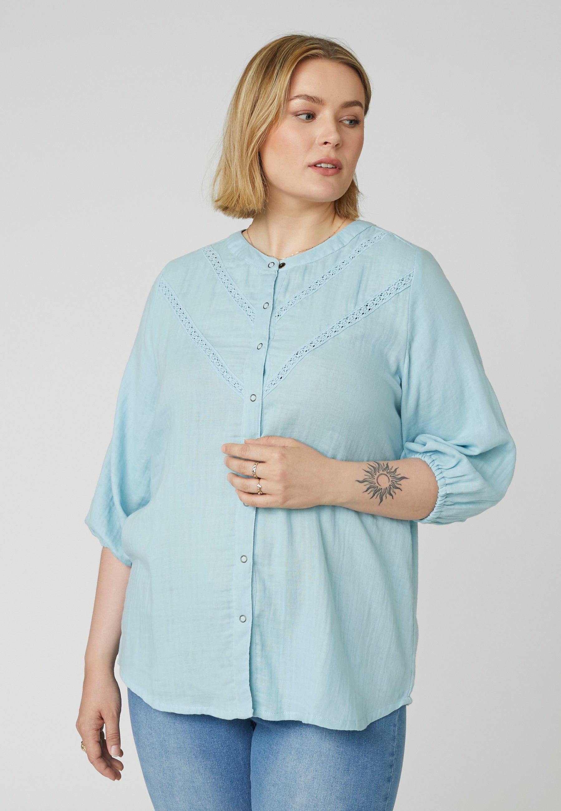 Adia ADFarina Skjortebluser 5000 LIGHT BLUE
