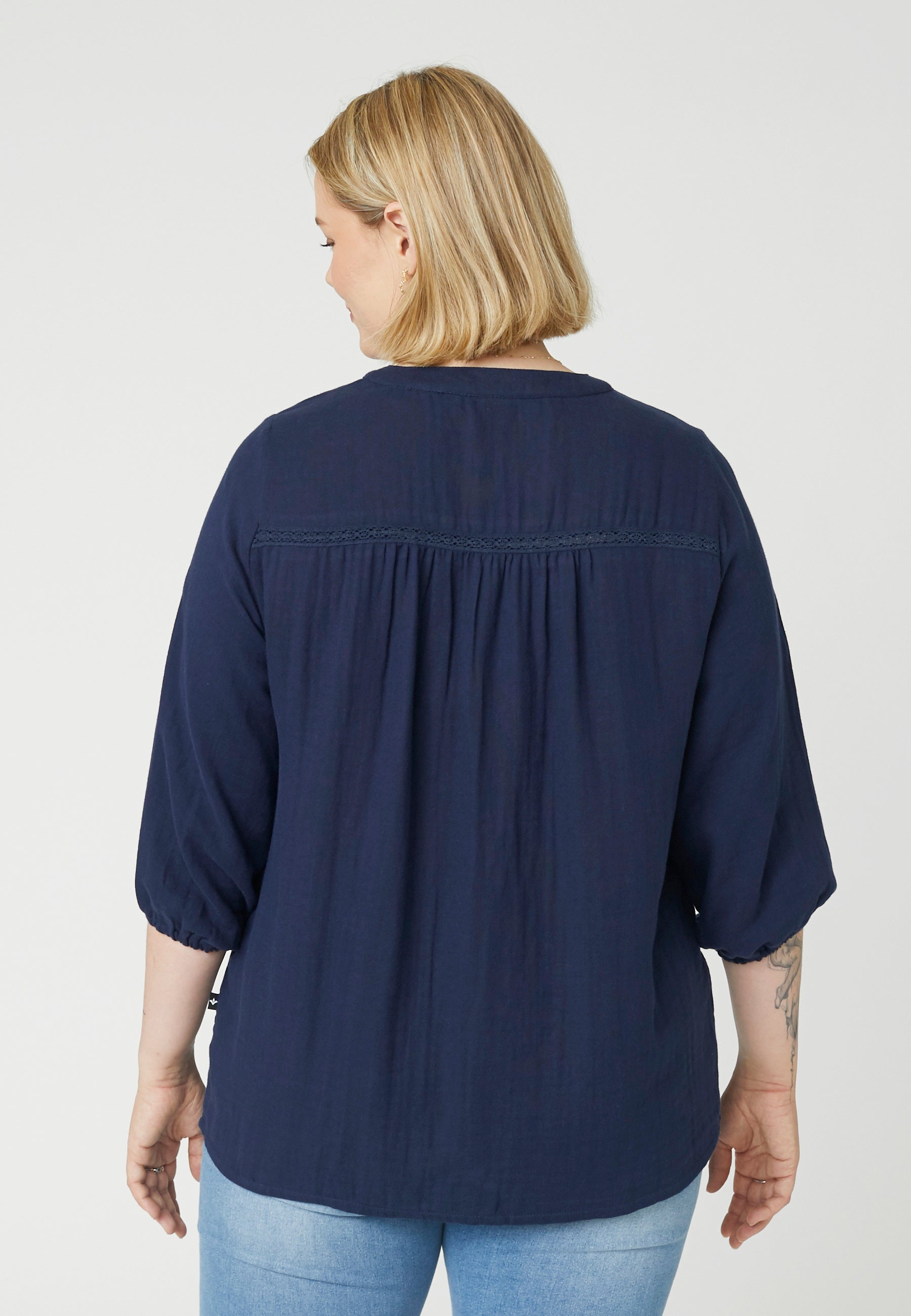 Adia ADFarina Skjortebluser 5999 NAVY BLUE
