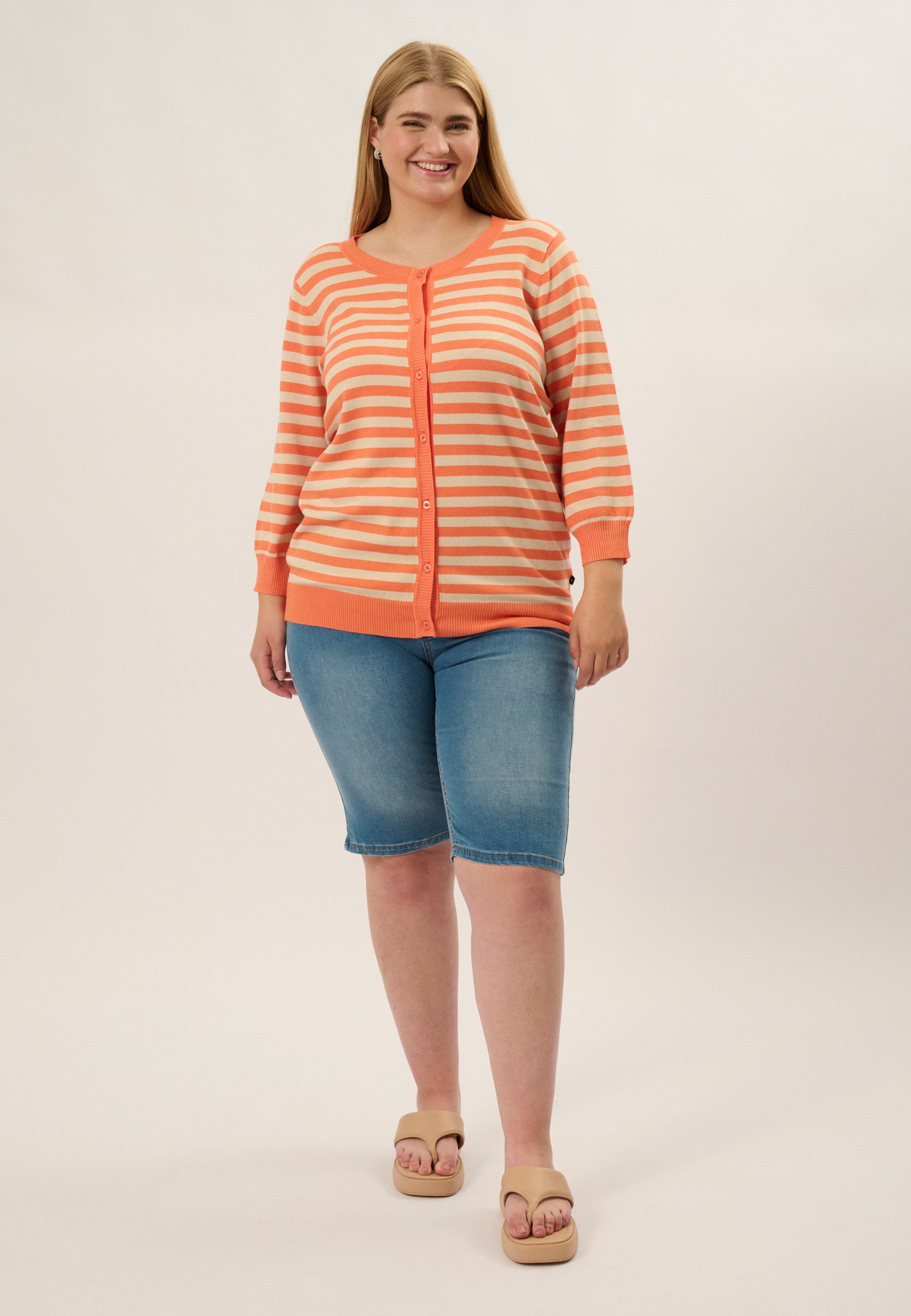 Adia ADPamila Knit Cardigan 8501 Spring Orange