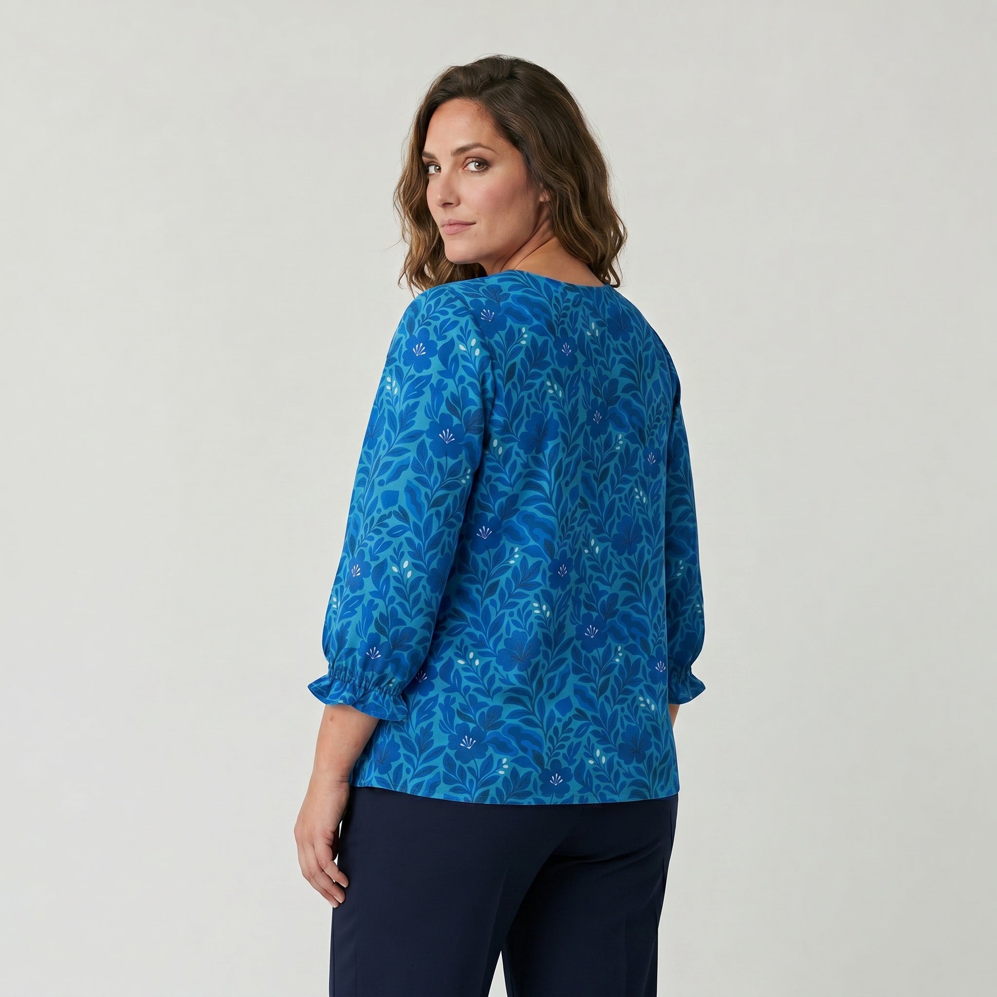 Adia ADStinne Bluser 5504 Teal Blue