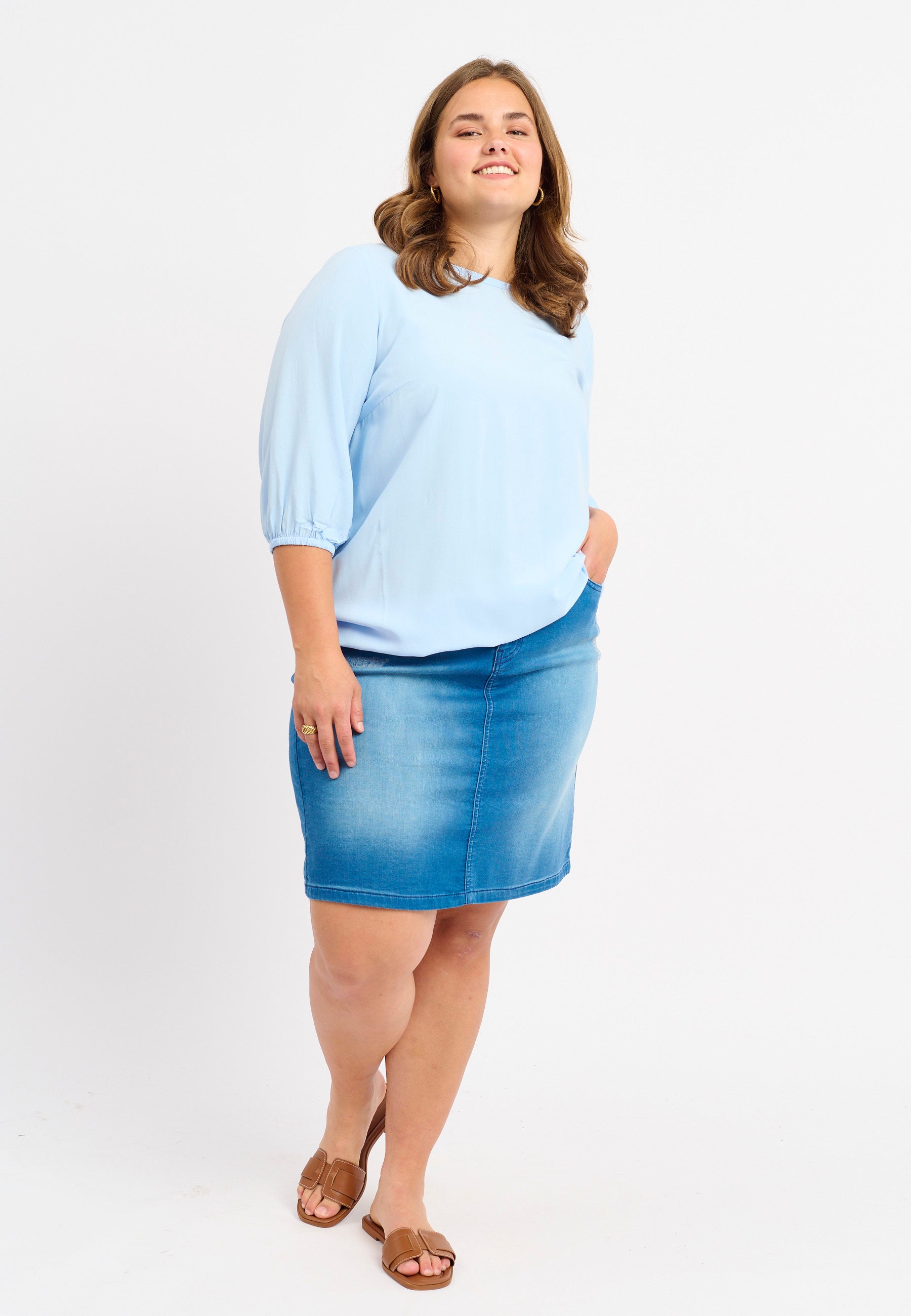 Adia ADVipper Nederdele 5501 DENIM BLUE