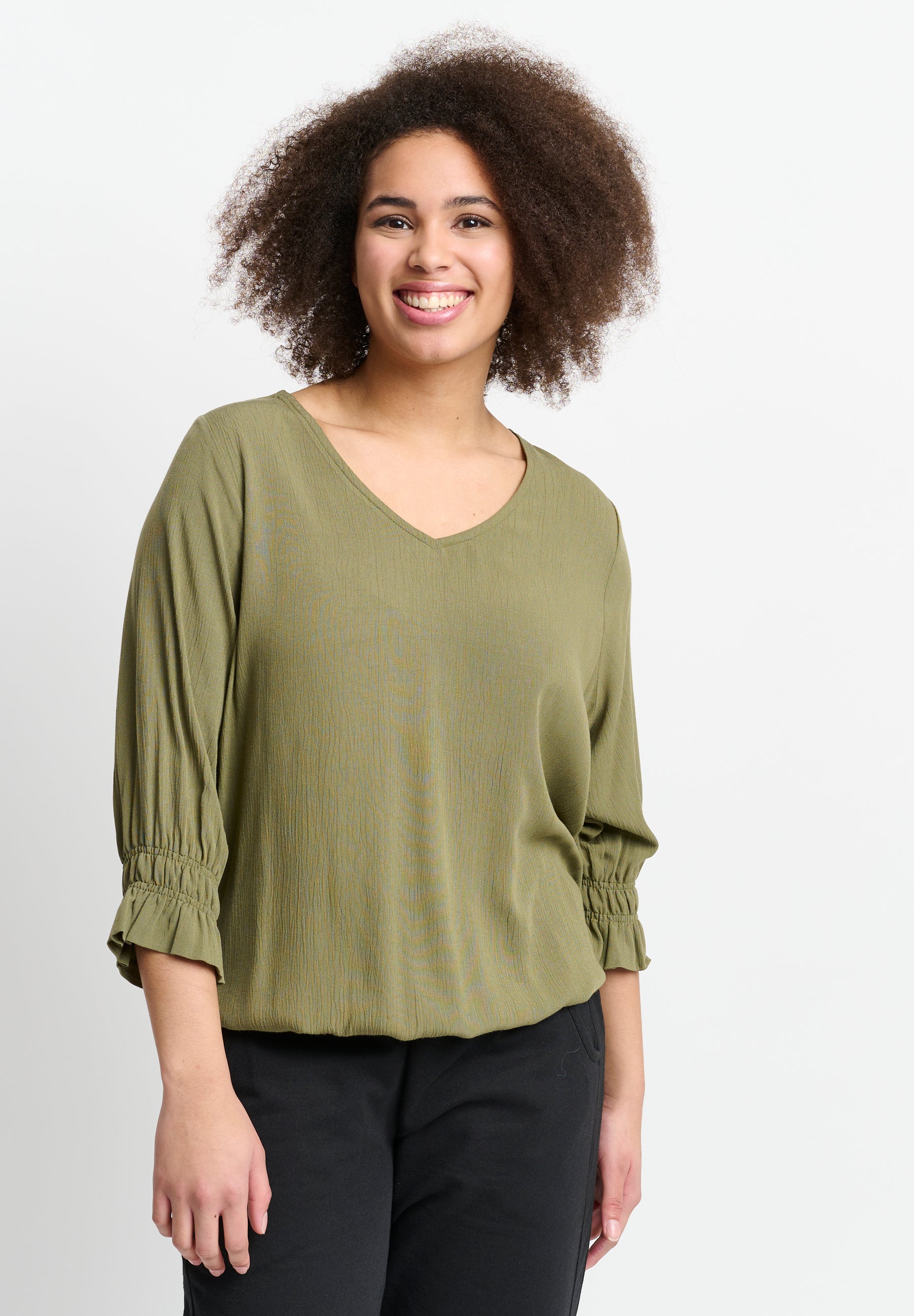 Aprico APIrvine Bluser 648 Dusty Olive