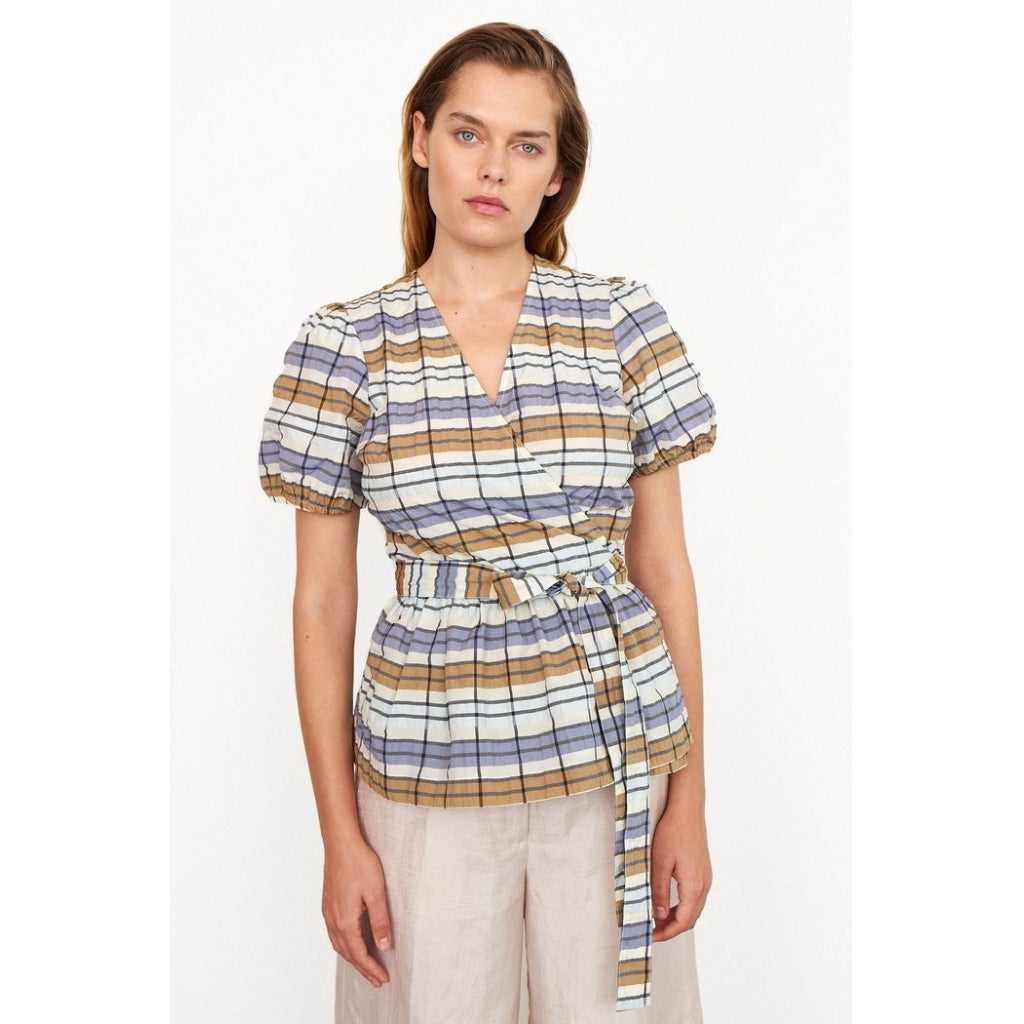 Second Female Ambrosia wrap blouse Skjorter og bluser Fog