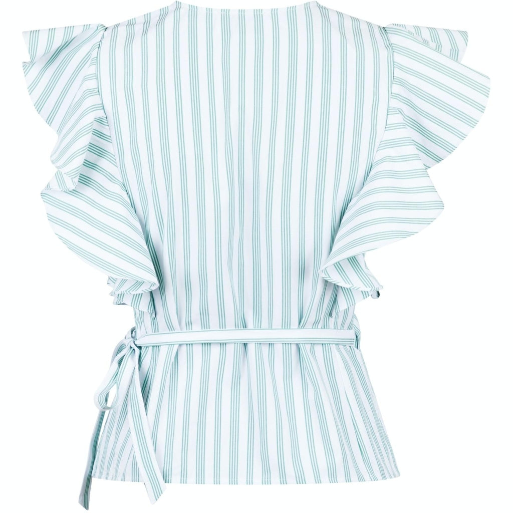 Neo Noir Anika stripe top Toppe og t-shirts Green