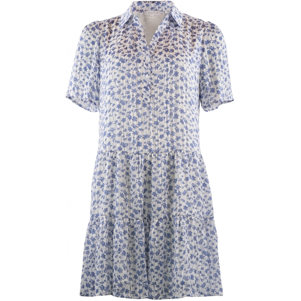 Continue Annika blue flower dress Dress Blue/white