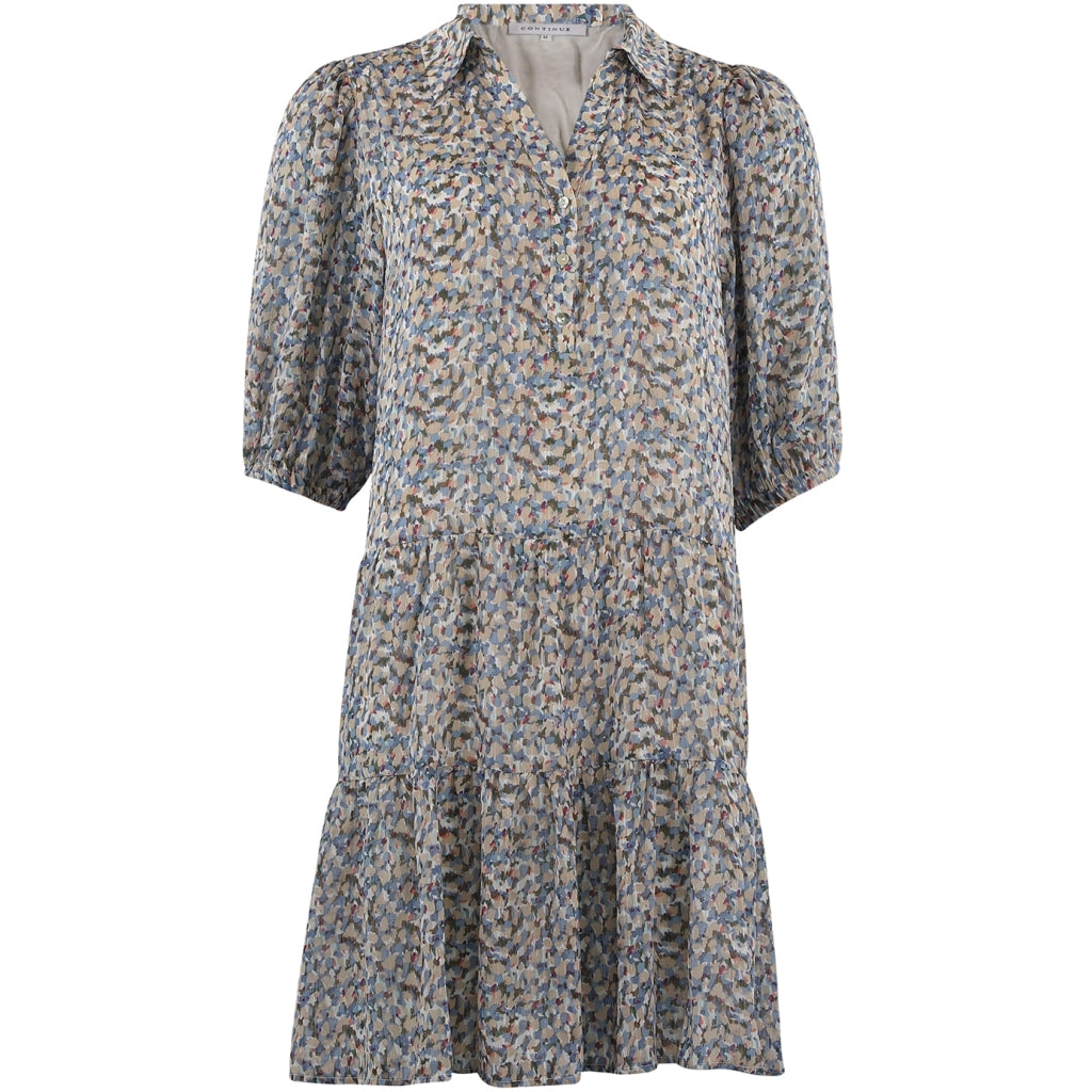 Continue Annika blue flower dress Dress Blue flower