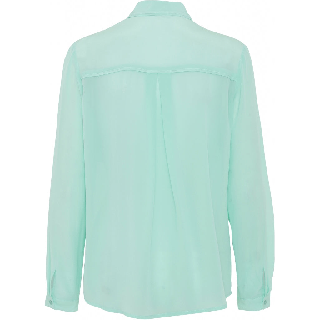 Custommade Athalie shirt Skjorter og bluser Chalk green