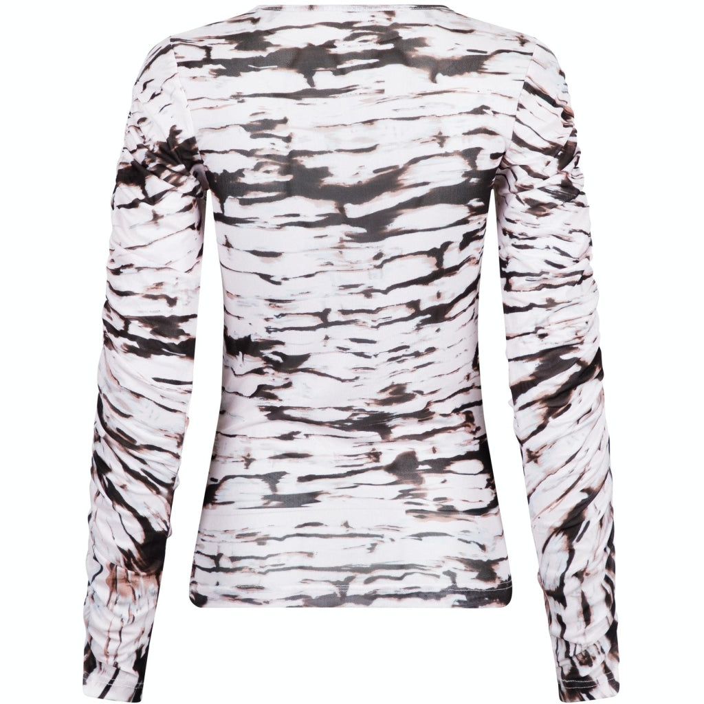 Neo Noir Bea tie dye mesh blouse Skjorter og bluser Powder