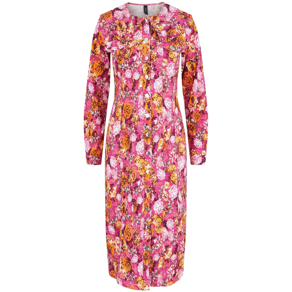 Y.A.S Berlin LS midi dress Dress Festival fuchsia