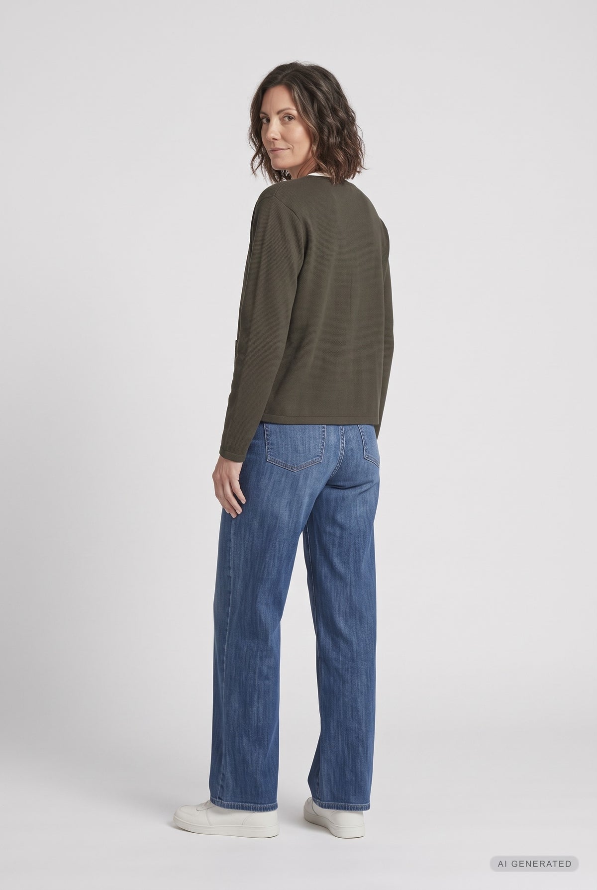Lind Bolette Knit Cardigan 044 Army