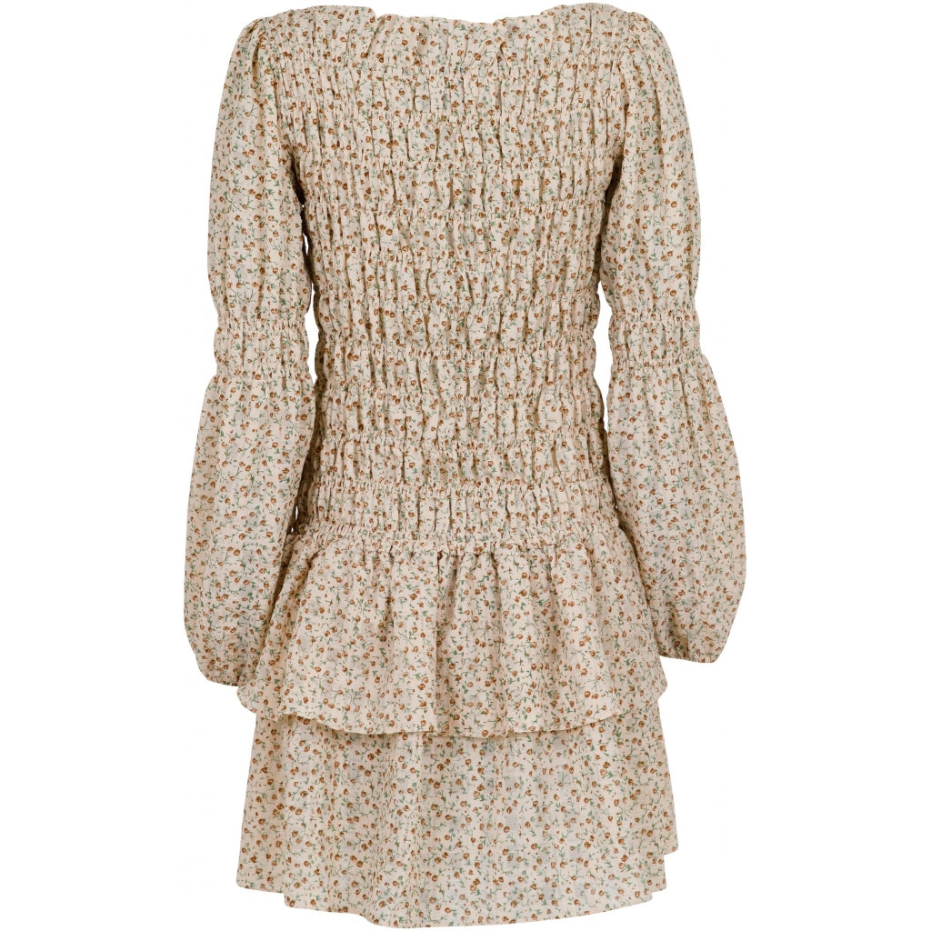 Neo Noir Briselle check flower dress Dress Sand
