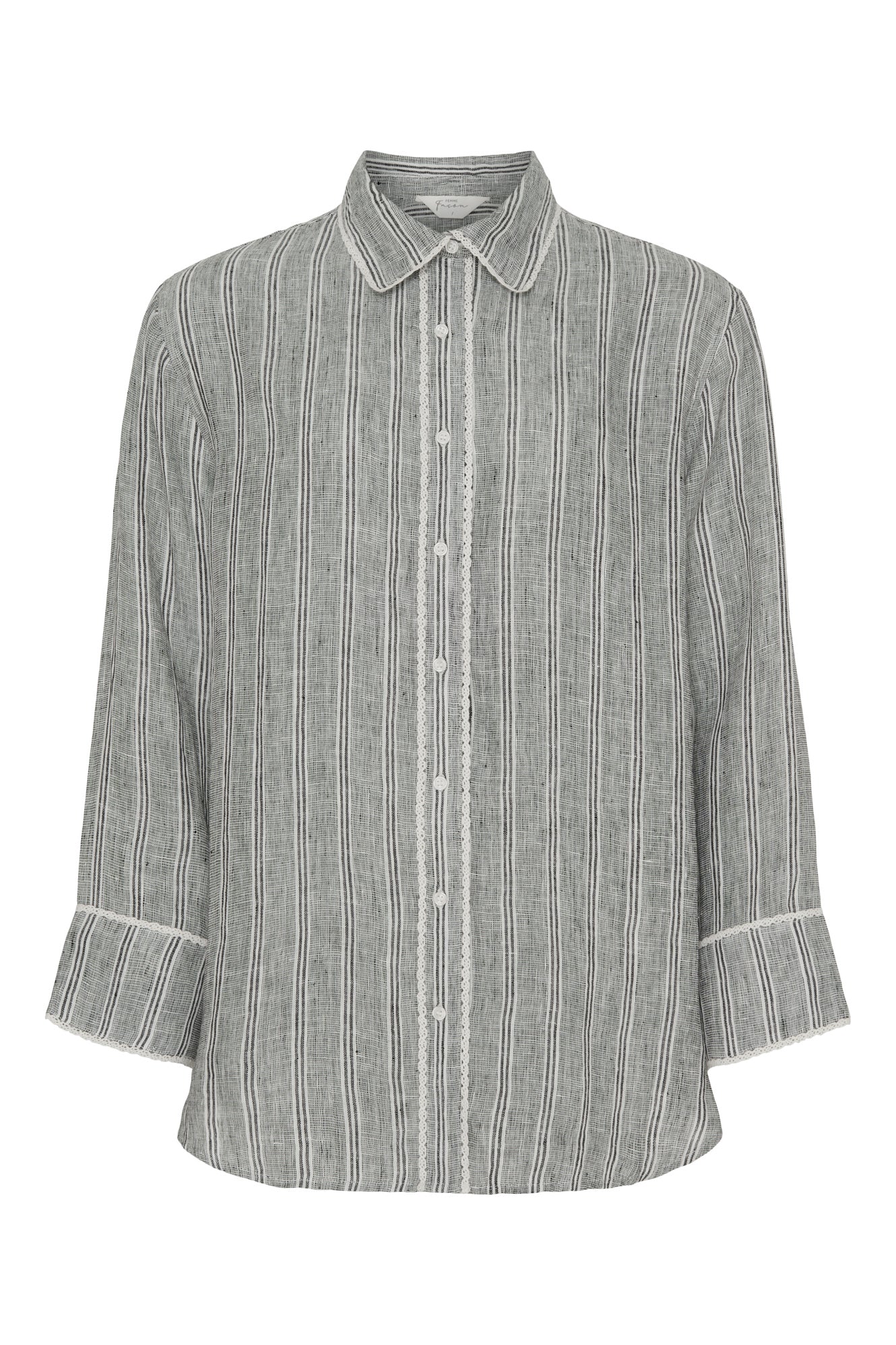 Femme Facon - CELIA LS SHIRT i blødt hør.