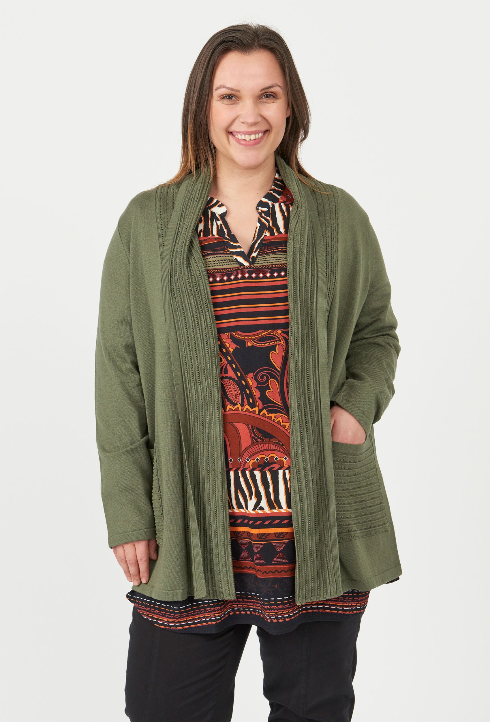 Chalou CHJane Knit Cardigan 082 Khaki