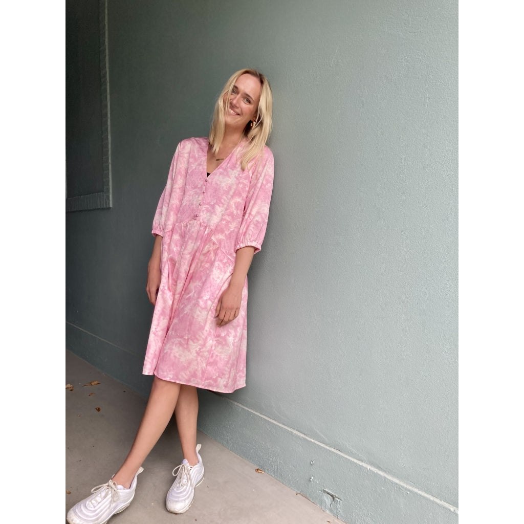 NORR Callie LS dress Dress Pink print