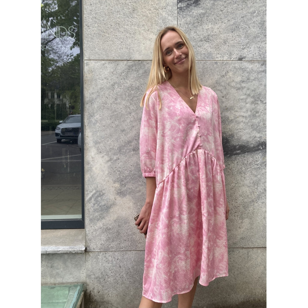 NORR Callie LS dress Dress Pink print