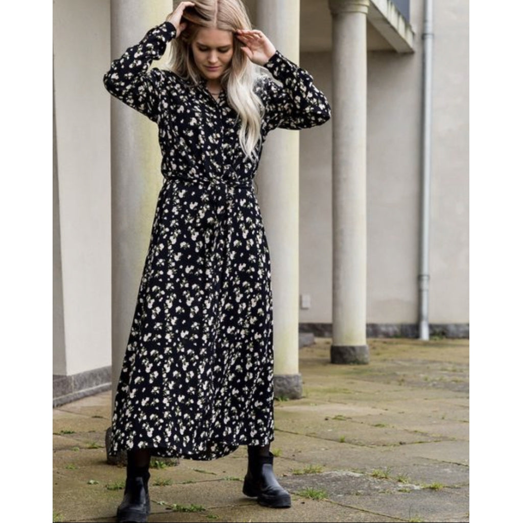Neo Noir Carisma flower dress Dress Black