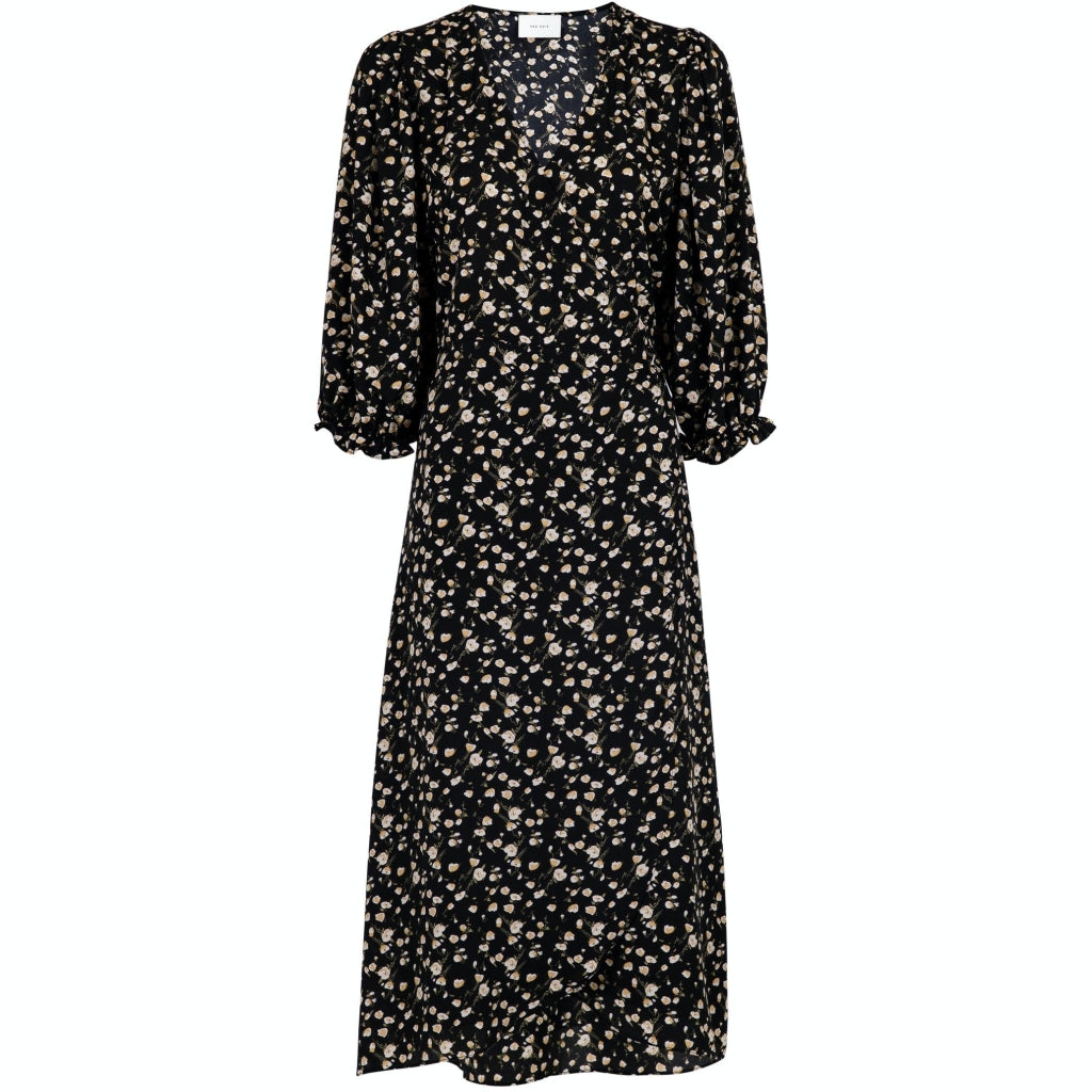 Neo Noir Carisma flower dress Dress Black