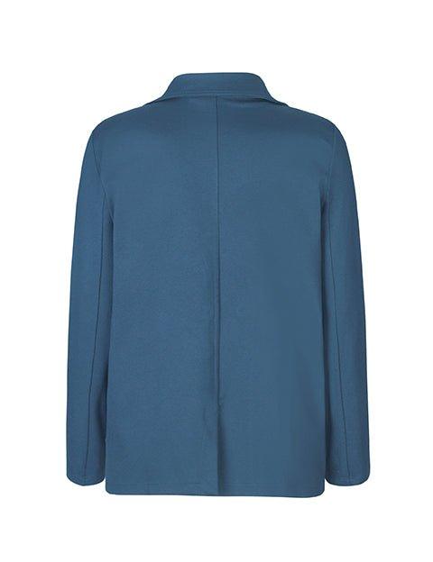 Carmen blazer i gråblå jersey - Damernes Outlet