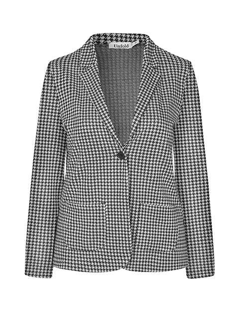 Carol blazer i sort/hvid tern - Damernes Outlet