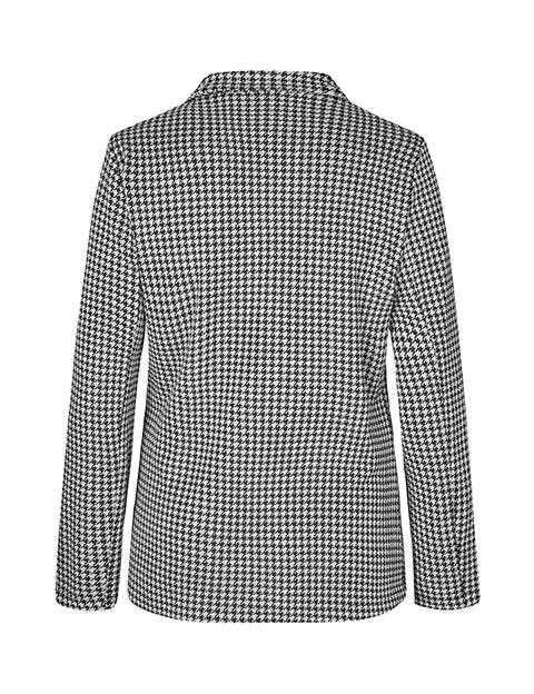 Carol blazer i sort/hvid tern - Damernes Outlet