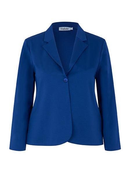 Carrie blazer i blå jersey - Damernes Outlet