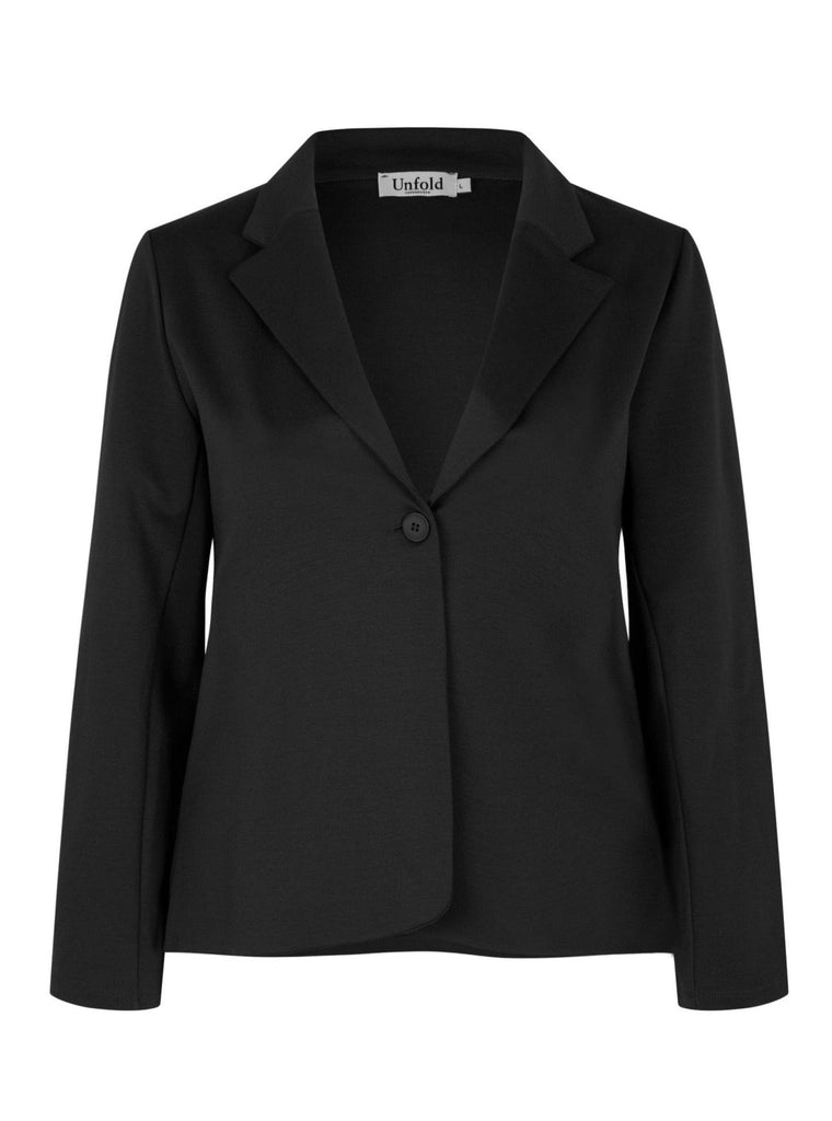 Carrie blazer i sort jersey - Damernes Outlet