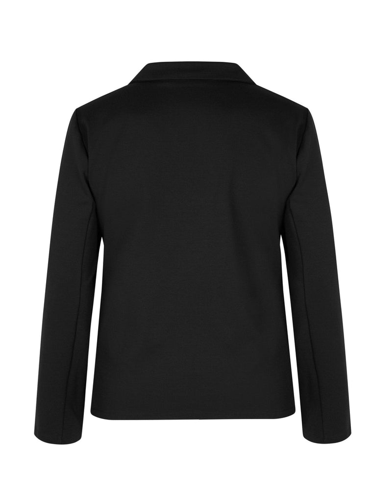 Carrie blazer i sort jersey - Damernes Outlet