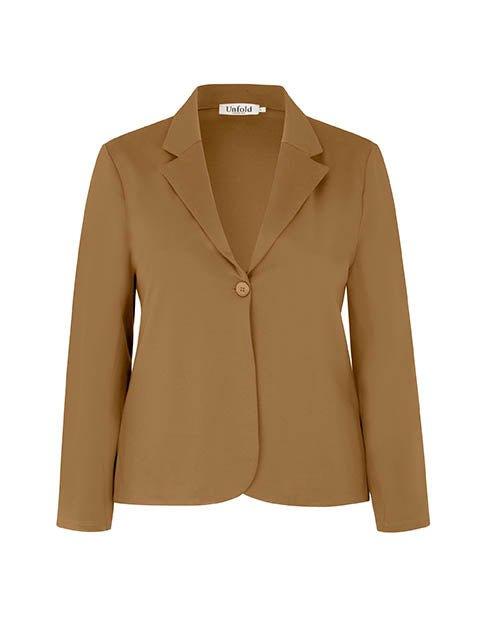 Carrie blazer i camel jersey - Damernes Outlet