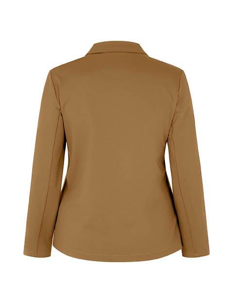 Carrie blazer i camel jersey - Damernes Outlet