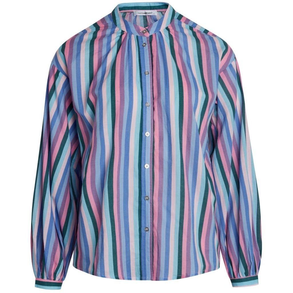 Co'couture Celina multi stripe Shirt Skjorter og bluser Sky blue