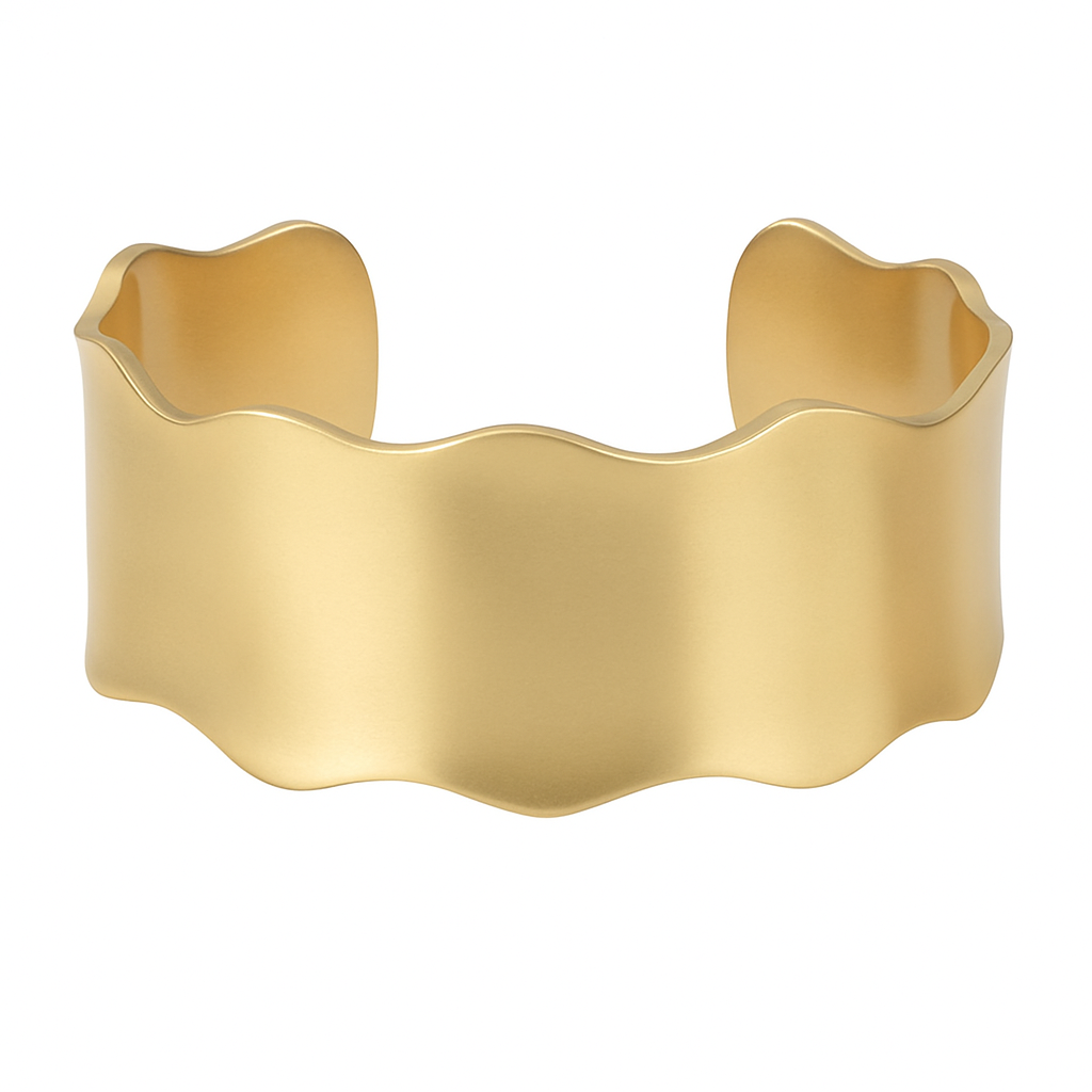 Dansk smykkekunst - armbånd - 7C5472 med bølgede kanter.
