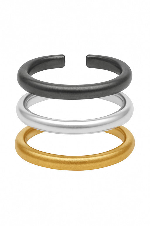 Dansk smykkekunst - ring - 1H1584, stabel af elegante ringe.