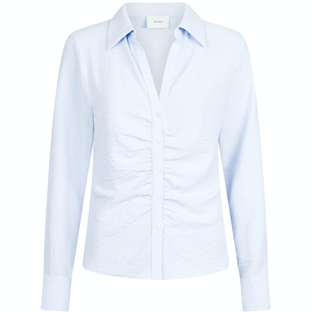 Neo Noir Christy poplin shirt Skjorter og bluser Light blue